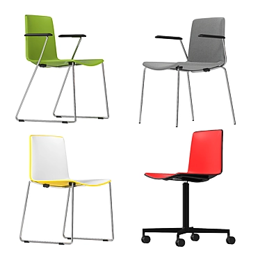Sleek Space-Saving Tweet Chair 3D model image 1 