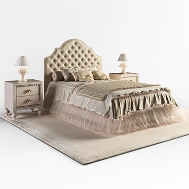 Bed Halley Spenser slim, bedside table ALTAMODA Mimi, lamp Halley Basamento grande love