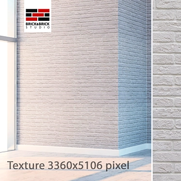 Seamless White Brick Texture 3D model image 1 