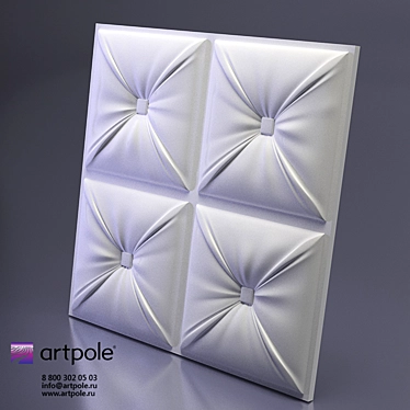 Elegant 3D Plaster Panel 3D model image 1 