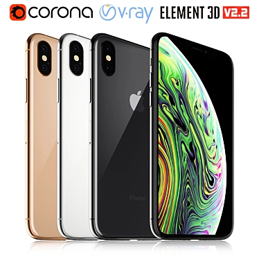 iPhone Xs: Stunning Colors & Top Performance 3D model image 1 