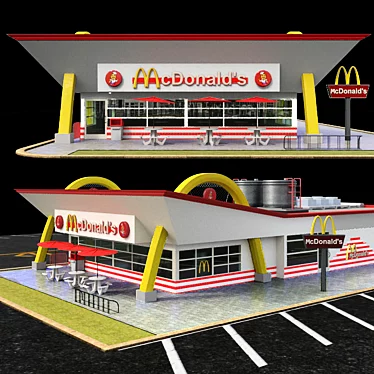 McDonald's Fairhaven, MA: Fast Food Restaurant 3D model image 1 