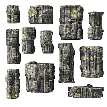 Rockstone 3D Polygon Set 3D model image 1 