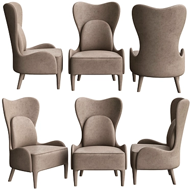 Luxurious Lolita Armchair by Signorini & Coco 3D model image 1 