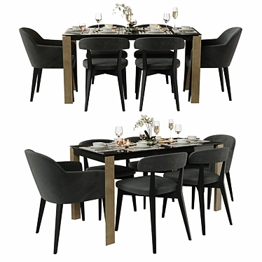 Connubia Calligaris Dining Set 3D model image 1 