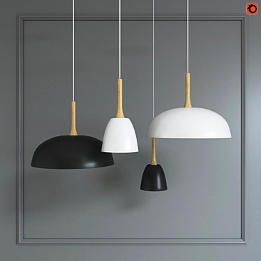 Nordic Pendant Lights: Elegant Illumination 3D model image 1 