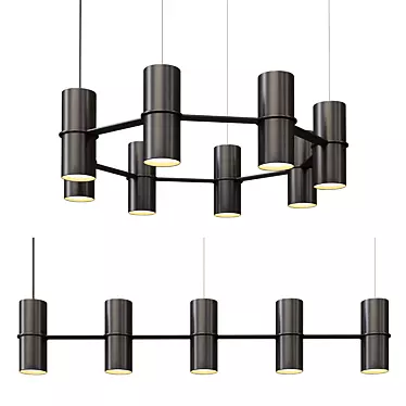 Octa Pendant Light: Sleek and Modern 3D model image 1 