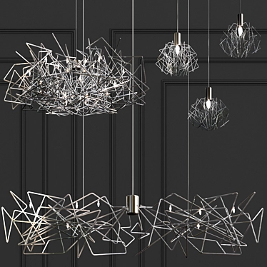 Elegant Terzani Etoile Pendant Light 3D model image 1 