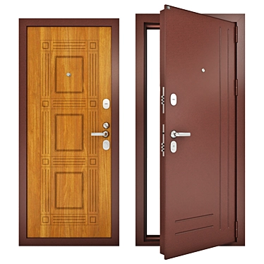 Premium Steel Entrance Doors by Groff | Height: 194cm 3D model image 1 