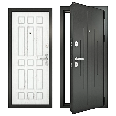 Premium Steel Entrance Doors by Groff P 3D model image 1 