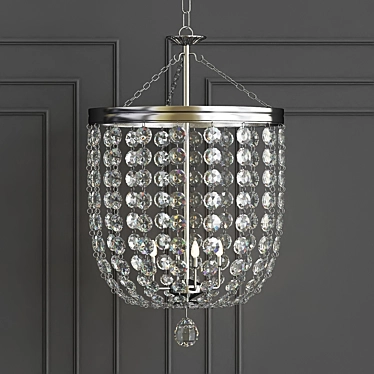 Archer Crystal Chrome Chandelier 3D model image 1 