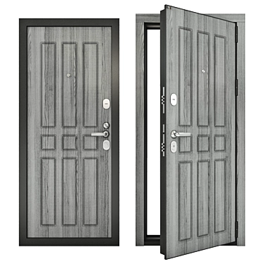 Premium Steel Entrance Doors - Groff P 3D model image 1 