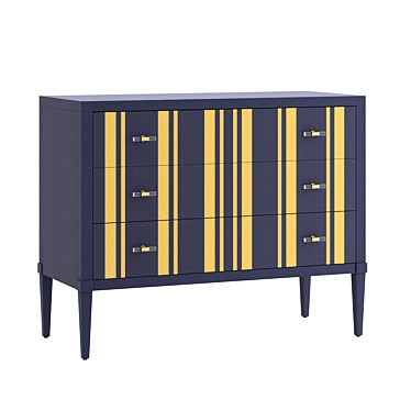 Cynthia Rowley Striped Parker Chest - Modern Classic 3D model image 1 
