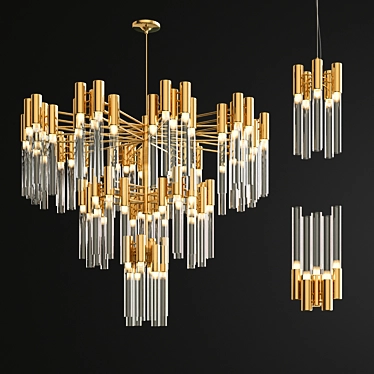 Opulent Burj Light Collection 3D model image 1 