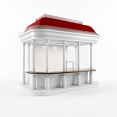 Moscow Kiosk: Authentic Russian Vibes 3D model image 1 