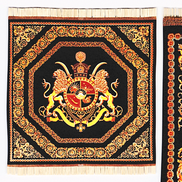 Persian Silk Rug Sighned: Vafai 3D model image 1 
