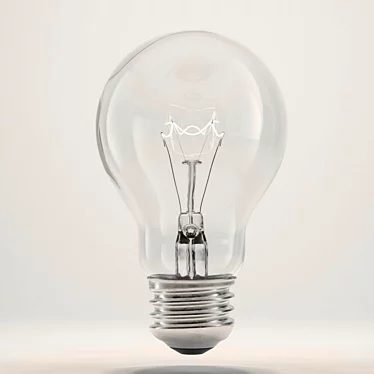 Classic Incandescent Light Bulb - Detailed 3D Model for Lamps & Decorative Fixtures 3D model image 1 