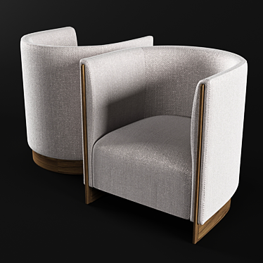 Elegant Adeline Armchair - Comfortable and Stylish 3D model image 1 