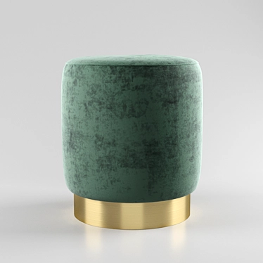 Osman Green Pouf - Modern, Stylish Seating 3D model image 1 