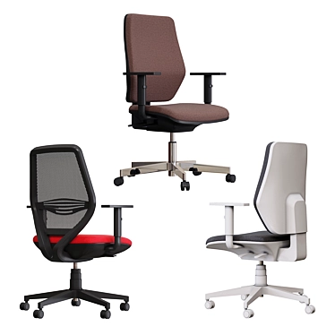 LAS CAST: Modern Four-Sided Armchairs 3D model image 1 