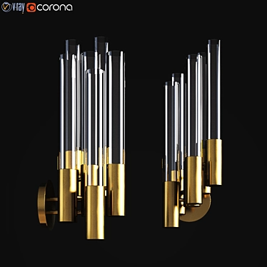 Luxxu Burj Wall Lamp: Modern Loft Industrial Style 3D model image 1 