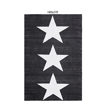 Elegant Blair Black Rug 3D model image 1 