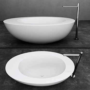 Elegant Ceramica Cielo Bath 3D model image 1 