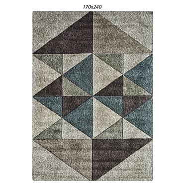 Luxurious Silk Triangle Rug 3D model image 1 