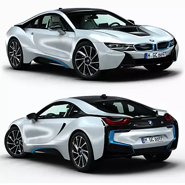 BMW i8 3D Model with Detailed Interior 3D model image 1 