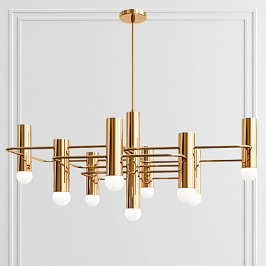 Elegant Boulanger Chandelier 3D model image 1 
