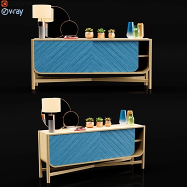 Sleek Marius Sideboard: Stylish Storage Solution 3D model image 1 