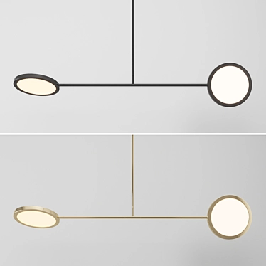 Contemporary Discus Pendant Light 3D model image 1 