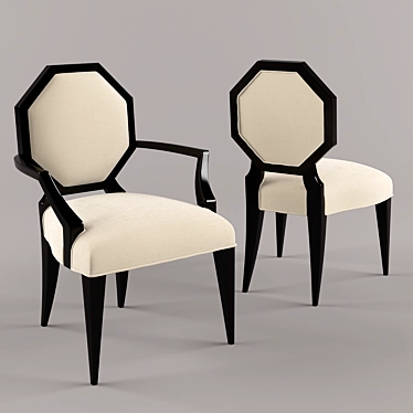 Elegant Octavia Chair Set 3D model image 1 