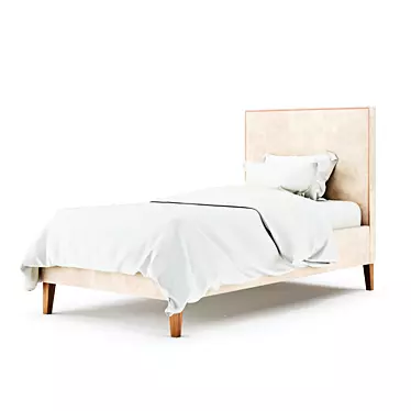 Marko Kraus 90cm Modern Single Bed 3D model image 1 