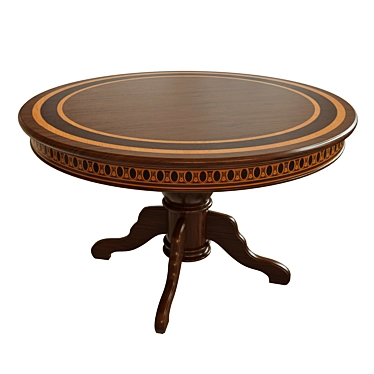 Veneer Dining Table: Sleek and Stylish 3D model image 1 
