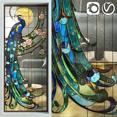 Stained Glass Peacock