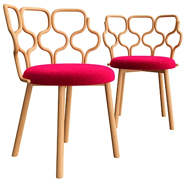 Elegant GERLA Wood Chair 3D model image 1 