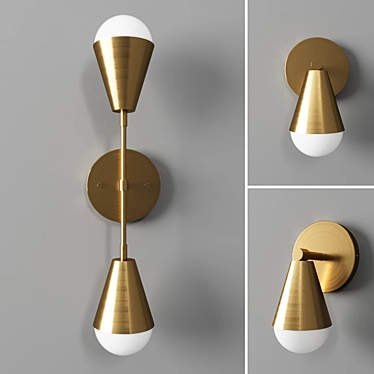 Karma Glow in Brass Sconces 3D model image 1 