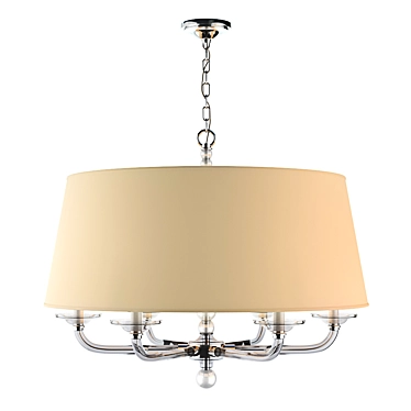 EF Chapman Stacked Ball 6 Light 30 inch Polished Nickel Hanging Shade Ceiling Light