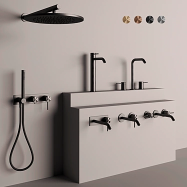 Gessi 316 FLESSA: Timeless Elegance for Your Bathroom 3D model image 1 