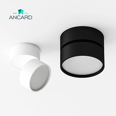Sleek Rotating Lamp by Ancard 3D model image 1 
