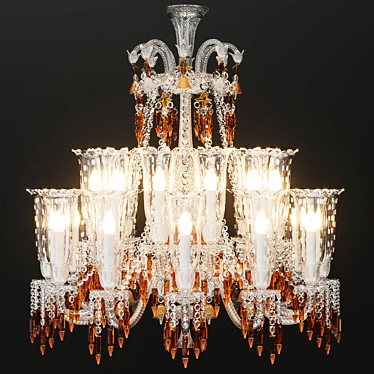 Title: Elegant Baccarat Crystal Chandelier 3D model image 1 