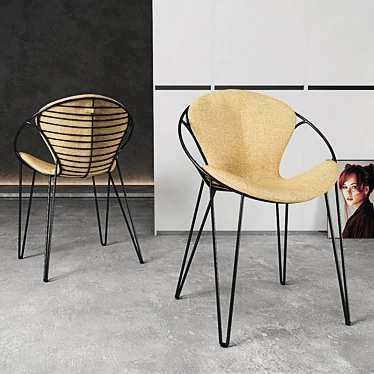Stylish Joli Wire Chair for Elegant Spaces 3D model image 1 