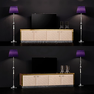 Envy TVU1: Glamorously Designed TV Audio Rack 3D model image 1 