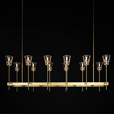 TORCHE DE VERRE LINEAR CHANDELIER