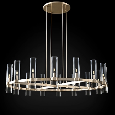 Ravelle Round Chandelier 48"- Elegant Illumination for any Space. 3D model image 1 