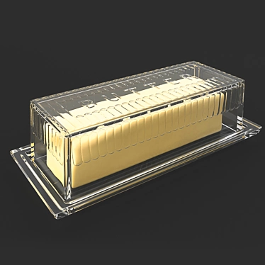 Modern Stick Butter Dish: Stylish Convenience 3D model image 1 