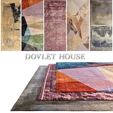 DOVLET HOUSE 5-Piece Carpets 295 3D model image 1 