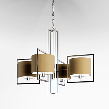 Modern Conniston Nickel Pendant 3D model image 1 