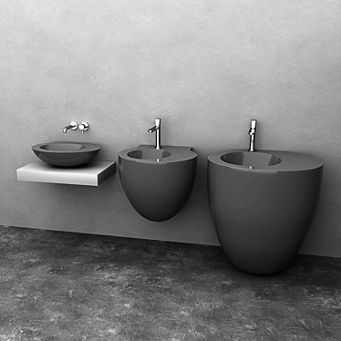 Elegant Ceramica Cielo Washbasin 3D model image 1 